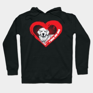 I Love My Golden Retriever - Hunting dog - I Love my dog Hoodie